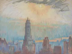 William Samuel Horton, Towers of New York, circa 1928, pastel on paper