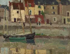 Harry Lachman, Dieppe, Normandy, 1914, oil on canvasboard