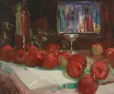 Selden Connor Gile, Still life with apples, 1929, oil on board