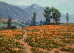 Benjamin Brown, Poppy Fields Near Pasadena, circa 1905, oil on canvas