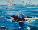 Barse Miller, Bird Rock, Laguna, 1928, oil on canvas