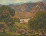 William Wendt, California Landscape, oil on canvas