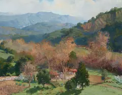 Meredith Brooks Abbott, Rincon Canyon, Carpinteria, California, 1989, oil on linen