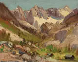 Alfred R. Mitchell, Bishop Creek Canyon (Eastern Sierras), 1948, oil on board