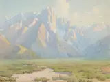 Majesty of the Eastern Sierras by Marion Wachtel, watercolor and graphite on paper, sold Aug 2019