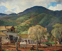 Peter Nielson, Horse Ranch in Orange County, oil on canvas