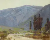Jack Wilkinson Smith, Along the foothills, oil on canvasboard