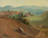 Cambria Ploughing Time by Franz Bischoff, oil on canvas, offered Aug 2019
