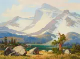 Albert Thomas Derome, Near Tioga Pass, Mount Dana, Tioga Lake from Tioga Mine