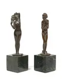Chester Beach, Nude; Swimmer (a pair)