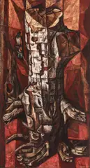 Requiem for a Tree by Francis de Erdely, oil on canvas, sold Aug 2019