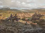 Russ Vickers, The Gathering of Tribes, 1974, oil on canvas