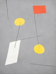 Charles Green Shaw, Untitled (Gray Abstract), 1939, gouache on paperboard