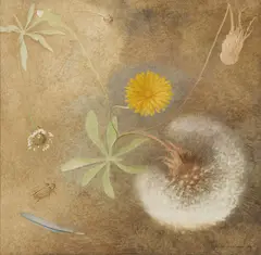 John Langley Howard, Flight of the Dandelion, 1978, oil on masonite