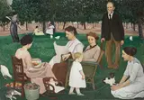 Henry Varnum Poor, The Orchardist and his Family (Summer Afternoon)
