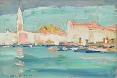 Morning in Venice by Jane Peterson, 1913, gouache on paper, sold Nov 2019