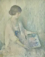 Edmund Greacen, The Print, oil on canvas