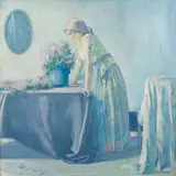 Myron G. Barlow, A Woman in an Interior, oil on canvas