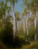 Hermann Herzog, Everglades Interior, oil on canvas