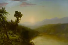 John Frederick Kensett, Sunset in the Adirondacks, 1859, oil on canvas