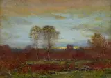 Dwight William Tryon, Sunset, 1919, oil on panel