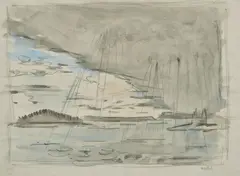 Approaching Thunderstorm by John Marin, watercolor and pencil on paper, sold Nov 2019