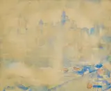 John Marin, Untitled (Manhattan Skyline)