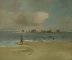 Walter Stuempfig, Untitled (New Jersey Beach), circa 1950, oil on canvas