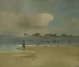 Walter Stuempfig, Untitled (New Jersey Beach), circa 1950, oil on canvas
