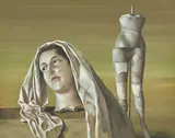 John Atherton, Department Store Madonna, gouache on board