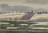 Charles E. Burchfield, Snow Patterns, 1917, watercolor and pencil on paper laid down on board