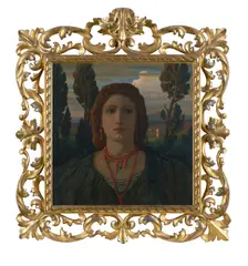 Elihu Vedder, The Coral Necklace, Italy, 1898, oil on canvas