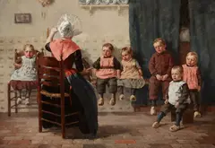 Walter MacEwen, A Story for Children, oil on canvas