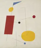 Charles Green Shaw, Untitled (Red, Yellow and Blue Abstract)