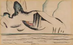 Arthur Dove, Huntington Harbor, colored pencil on paper