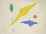 Charles Green Shaw, Untitled (Pink, Yellow and Blue Abstract)
