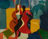 Charles Green Shaw, The McCord Sisters' Duet, circa 1932, oil on canvas laid down on board