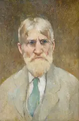 Emil Carlsen, Self-Portrait, circa 1930, oil on paper laid down on panel
