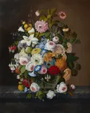 Severin Roesen, Still Life with Flowers