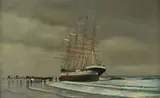 Antonio Jacobsen, The County of Edinburgh Aground at Point Pleasant Beach, New Jersey