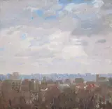Early Morning, Manhattan by Lawton S. Parker, oil on canvas laid down on board, offered May 2019