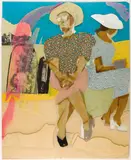 Phoebe Beasley, Recapturing Rainbows: A Double Sided Work, 1998, collage and mixed media on plexiglass