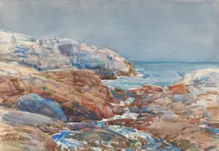 Appledore Island, Isle of Shoals, Maine by Childe Hassam, 1906, watercolor on paper, offered Nov 2018