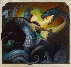 N. C. Wyeth, Legends of Charlemagne: Cover Illustration, 1923-24, oil on canvas