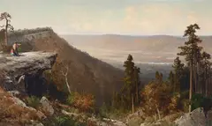 Thomas Hill, Hudson River Valley from the Catskill Mountain House, 1872, oil on canvas