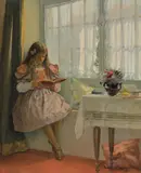 Walter MacEwen, Young Girl Reading by the Window, oil on canvas