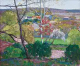 Richard Edward Miller, Summer Landscape with Farm Building