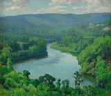 Harriet Randall Lumis, The River, Springfield, Massachusetts, circa 1918, oil on canvas