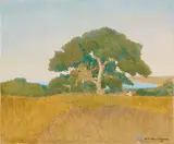 Lucia Kleinhans Mathews, Monterey Bay, 1940, watercolor and graphite on paper