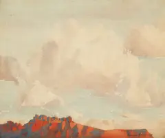 Village in the sky by Francis McComas, watercolor on paper, sold Nov 2018